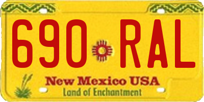 NM license plate 690RAL