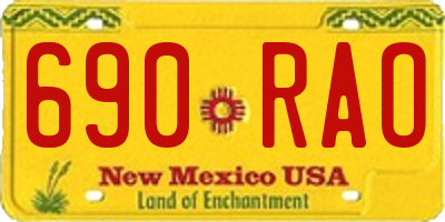 NM license plate 690RAO