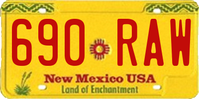 NM license plate 690RAW