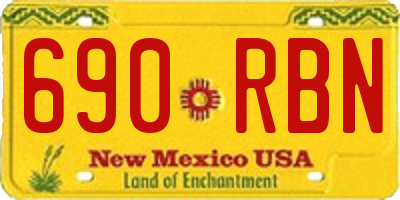 NM license plate 690RBN