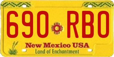 NM license plate 690RBO