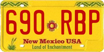 NM license plate 690RBP