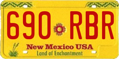 NM license plate 690RBR