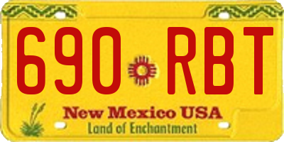 NM license plate 690RBT
