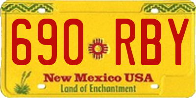 NM license plate 690RBY