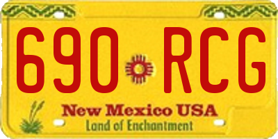 NM license plate 690RCG