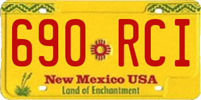 NM license plate 690RCI