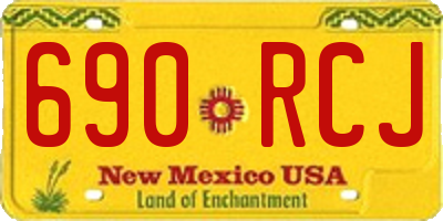 NM license plate 690RCJ