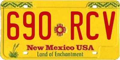 NM license plate 690RCV