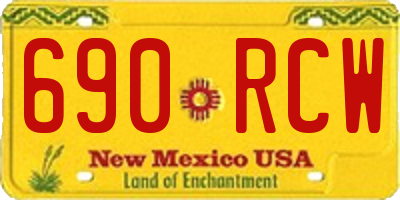 NM license plate 690RCW