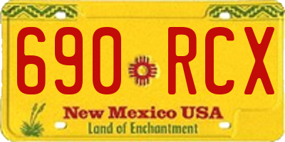 NM license plate 690RCX