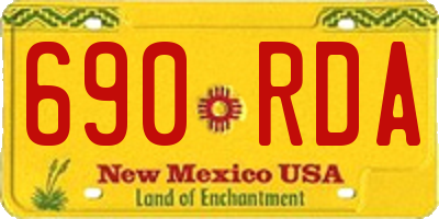 NM license plate 690RDA
