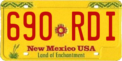 NM license plate 690RDI