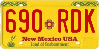 NM license plate 690RDK