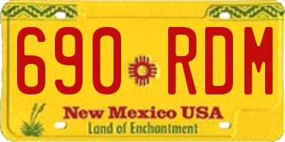 NM license plate 690RDM