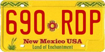 NM license plate 690RDP
