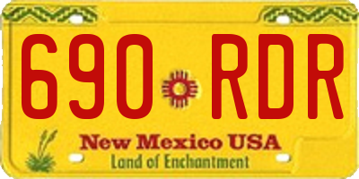 NM license plate 690RDR