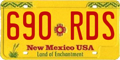 NM license plate 690RDS