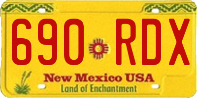 NM license plate 690RDX