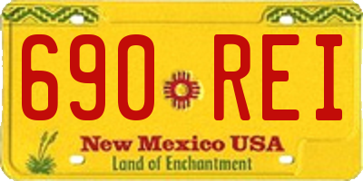 NM license plate 690REI