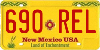 NM license plate 690REL