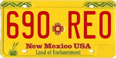NM license plate 690REO