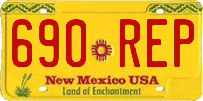 NM license plate 690REP