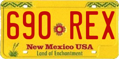 NM license plate 690REX