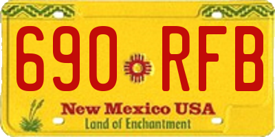 NM license plate 690RFB