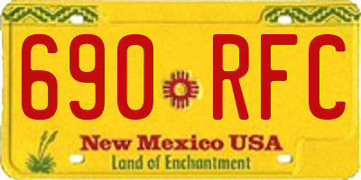 NM license plate 690RFC