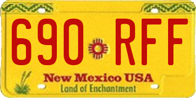 NM license plate 690RFF