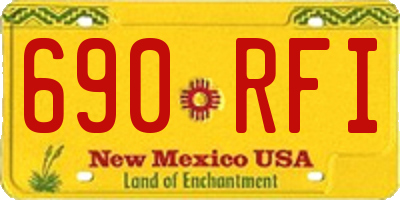 NM license plate 690RFI