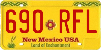 NM license plate 690RFL