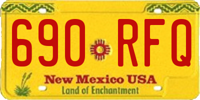 NM license plate 690RFQ