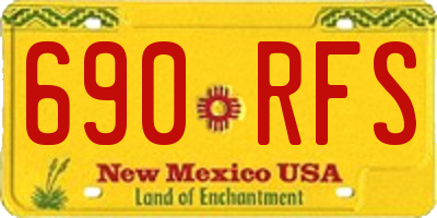 NM license plate 690RFS