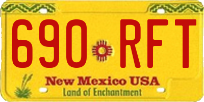 NM license plate 690RFT