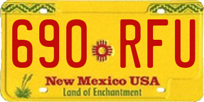 NM license plate 690RFU