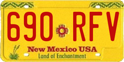 NM license plate 690RFV