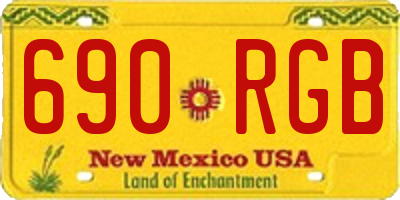 NM license plate 690RGB