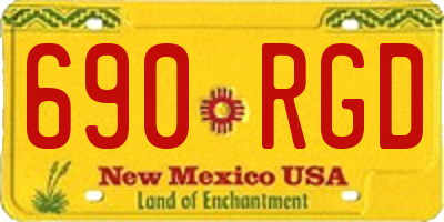 NM license plate 690RGD