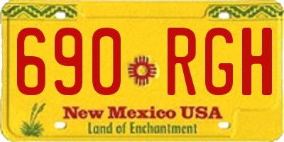 NM license plate 690RGH