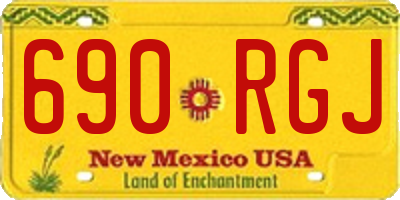 NM license plate 690RGJ