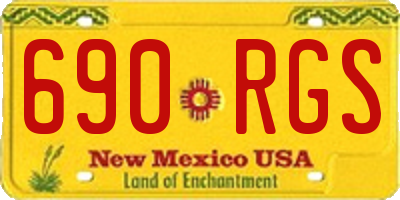 NM license plate 690RGS