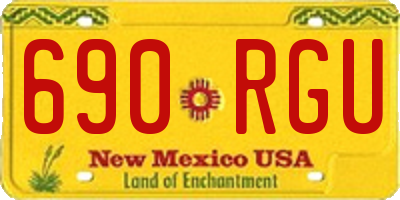 NM license plate 690RGU