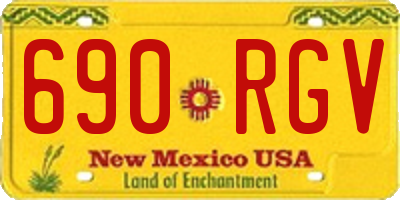 NM license plate 690RGV