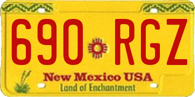 NM license plate 690RGZ