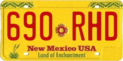 NM license plate 690RHD