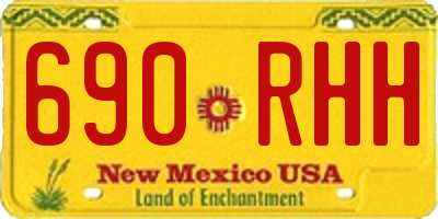 NM license plate 690RHH