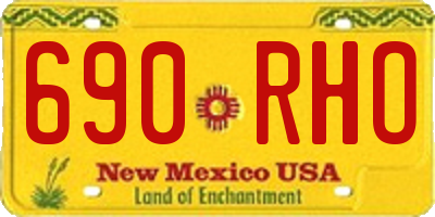 NM license plate 690RHO