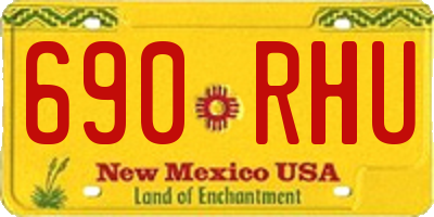 NM license plate 690RHU